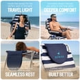 thumbnail image 6 of Ostrich The Lightweight Backpacker Portable Reclining Beach Camping Chair, Blue Stripe, 6 of 8
