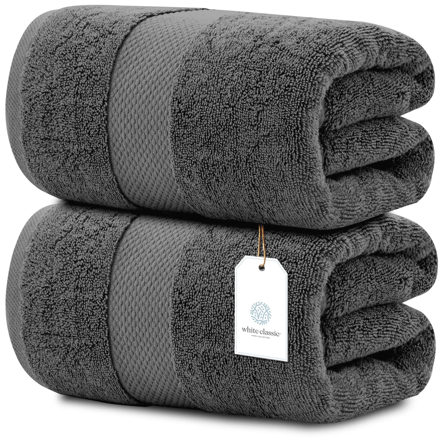 Soft Cotton Machine Washable Extra Large Bath Towel Gray 35-Inch-by-70-Inch 