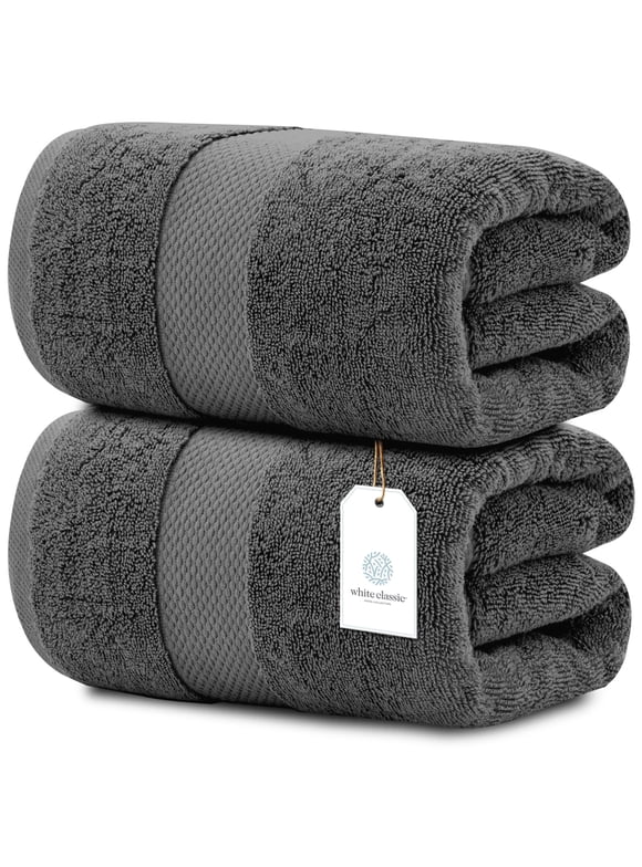 Luxury Bath Sheet Towels Extra Large 35x70 Inch | 2 Pack, Grey