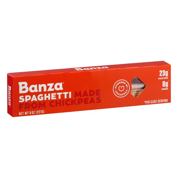 Banza Gluten Free Spaghetti, Chickpea Pasta, High Fiber & High Protein