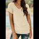 thumbnail image 4 of Camiseta Informal con Cuello en V para Mujer, Color Albaricoque, Talla L, 4 of 8