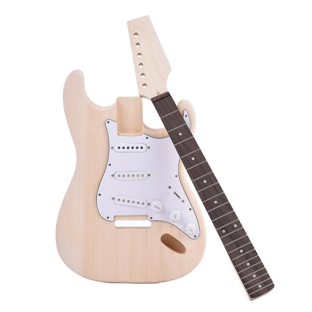 Electric ST Style Electric Guitar Basswood Body Maple Neck Rosewood Fingerboard DIY Kit Set