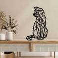 thumbnail image 2 of Cuadro Decorativo de Metal con Diseño gato geometrico Chico, 2 of 4