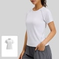 thumbnail image 2 of Guluxicc Women Workout Tops Short Sleeve Seamless Athletic Shirts Yoga Gym Sports Breathable Tees, 2 of 6