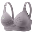 thumbnail image 3 of dazeni Plus Size Bras for Women No Underwire Push Up Bralette Breathable Comfort Wire Free Full Support Bra, 3 of 3