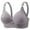 Gray, variant on Womens Bra Seamless Wireless Supportive Chrysanthemum Print Push Up Comfort Soft No Underwire Full Coverage Bra Pink 50