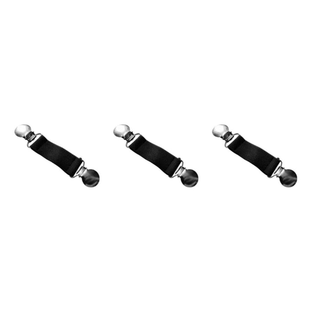 kurtrusly Robe pour Femmes Cardigan Pull Clip Élastique Noir 13x2.5cm 3Set