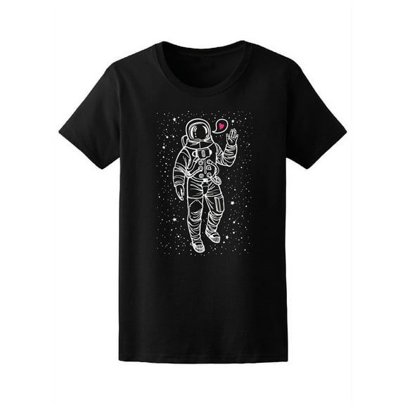 Astronaut With Heart Tee Women's -Image by Shutterstock