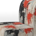 thumbnail image 4 of Designart "modern Duality II" Orange Abstract Collages Upholstered Accent Chair - Modern Arm Chair For Bedroom, 4 of 7