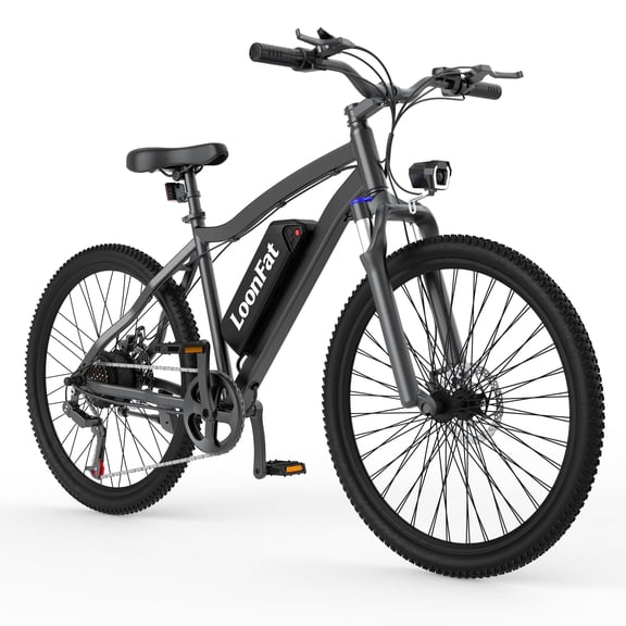 LoonFat 27.5-inch adult electric bicycle, 750W peak motor, 50-mile range, 25 mph, 48V 10.4Ah battery electric mountain bike, 7-speed electric bike, lockable suspension fork, UL2849