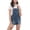 Blue, variant on Women’s Summer Cute Denim Romper Overall Shorts – Distressed Raw Edge Hem Bib Shortalls