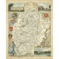thumbnail image 2 of Unknown 20x24 White Modern Wood Framed Museum Art Print Titled - Map of Nottinghamshire, 2 of 4