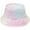 Color 2, variant on Women Girls Tie Dye Faux Fur Warm Bucket Hat Fuzzy Rainbow Winter Fisherman Cap
