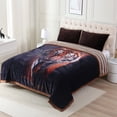 thumbnail image 3 of NC Faux Fur & Warm Fleece Blanket King Size 85"x93", A & B Printed Patterns 3-Ply Heavy Thick Microfiber Plush Blanket 8.5LB, Tiger & Brown, 3 of 8
