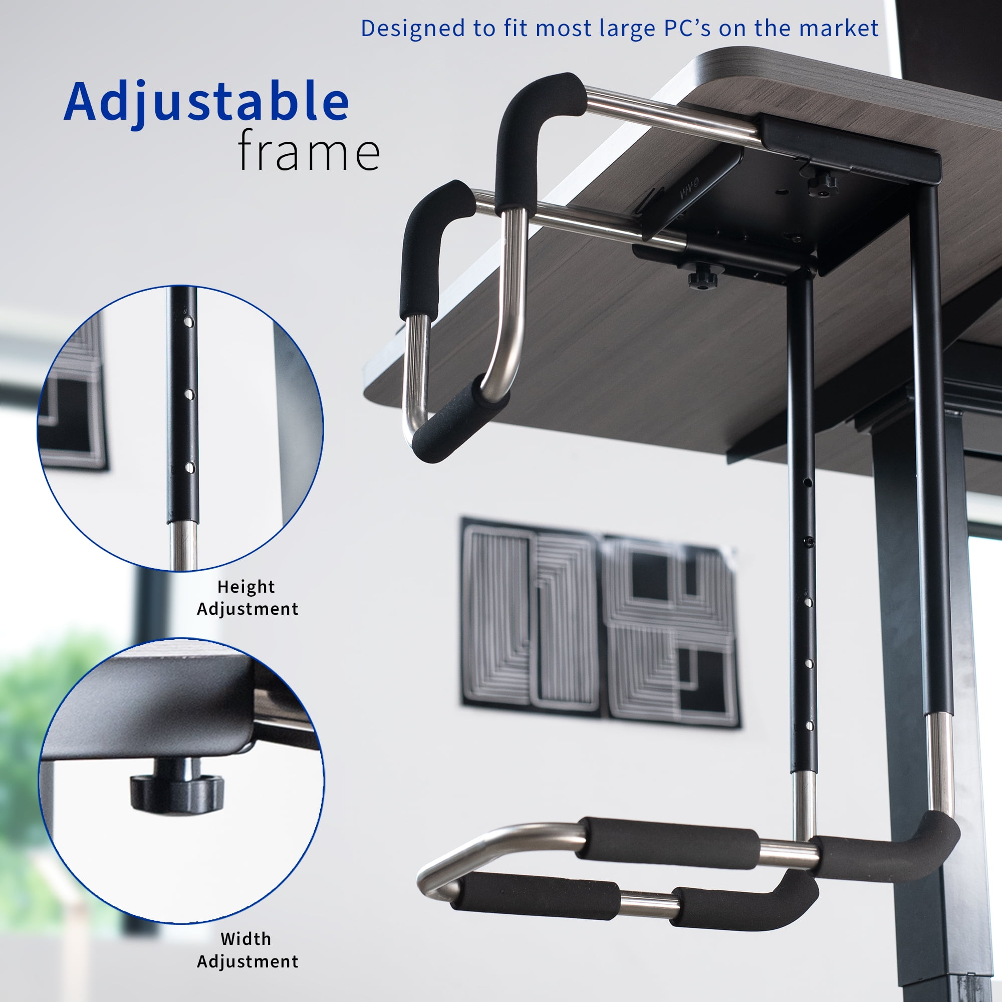 Vivo adjustable under desk and wall pc mount deals