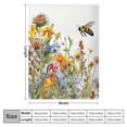 thumbnail image 4 of HENGT  Flower Floral Blanket Gifts for Women Kids Girls Colorful Spring Flowers Green Plant Leaves Room Decor Super Soft Plush Throw Blanket for Birthday Christmas White, 4 of 6
