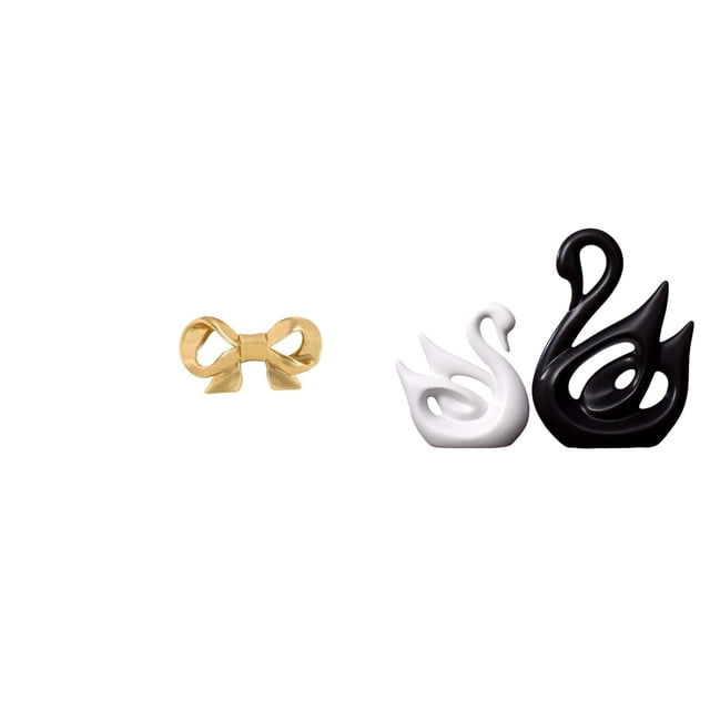 Tirador de muebles de con forma de cisne y lazo de latón para cajones de cocina. Elegante escultura de animal para armarios y cómodas. Fácil