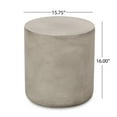 thumbnail image 6 of GDF Studio Rone Outdoor Lightweight Concrete Side Table, Light Gray, 6 of 7