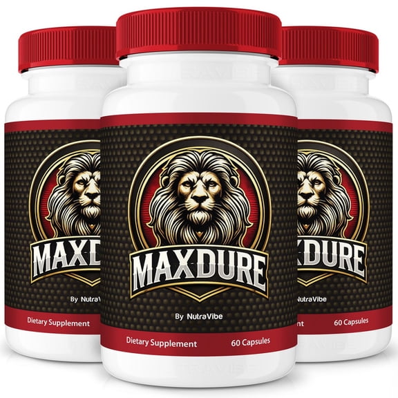 (3 Pack) MaxDure – Original Max Dure Capsules with a Natural Daily Blend for Wellness |Clean, Gentle, Easy-to-Swallow Pills (180 Capsules)