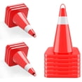 thumbnail image 2 of 18" Reflective Collars PVC Traffic Cones 12 Pack, Structurally Stable Safety Cones with Weighted Base, Orange Parking Lot Cone Construction Cones for Construction Zones and Driving Practice, 2 of 9