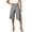 Gray, variant on Wensltd Women Shorts Casual Lightweight Solid Color High Waist Knee Length Shorts Comfortable