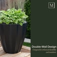thumbnail image 4 of Sedona 18” x 18” x 18” Round White Self Watering Plastic Planter, 4 of 11