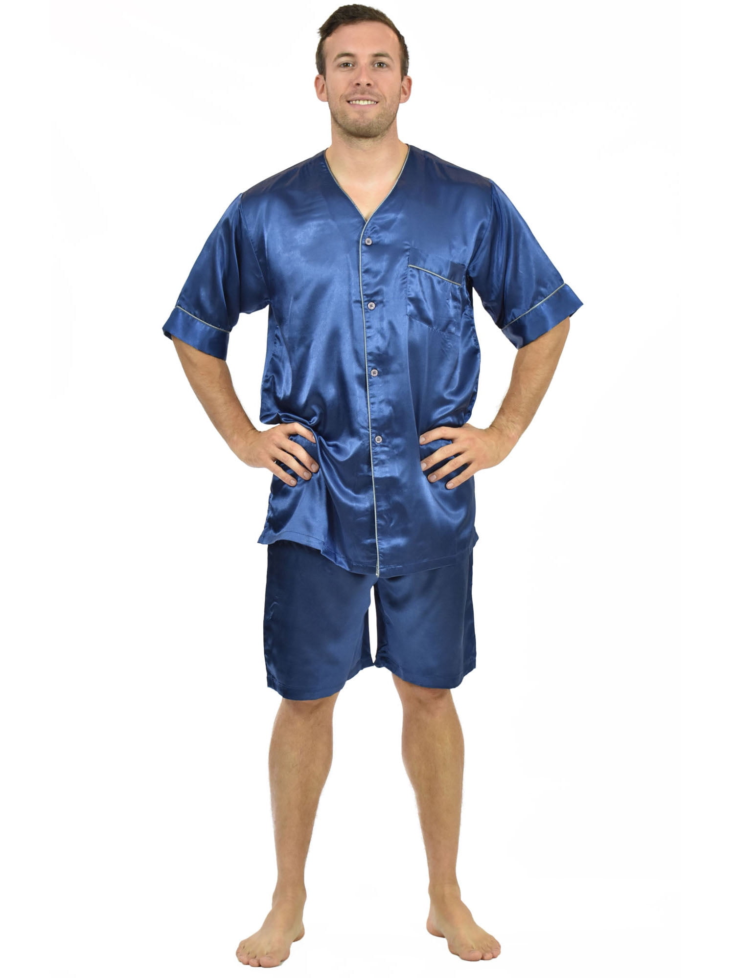 TOPWONER Mens Satin Boxer Shorts Silk Pajamas Bottom Sleepwear Underwear  Sleep Shorts