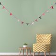 thumbnail image 2 of Colorful Fabric Pennant Flag Bunting - Triangle Banner with Flower Pattern for Birthday Decorations, 2 of 7