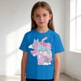 thumbnail image 2 of Trendfront Girls Cartoon Graphic Shirt Cute Character Print Summer Tee Crewneck Short Sleeve Casual Fashion T-Shirt Everyday Wear Playwear Tops, 2 of 4