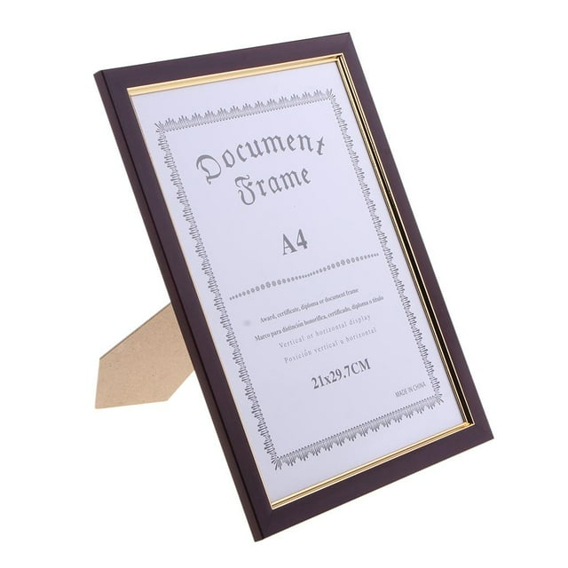 Cadre en Bois A4 pour Certificats Documents Oeuvres Photos Images Support Rouge