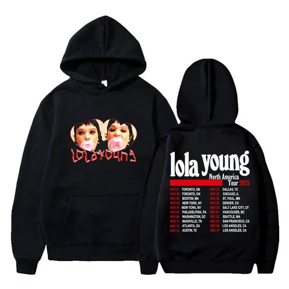 Lola Young 2025 Tour Hoodies HipHop Streetwear Women Men Long Sleeve Sweatshirts