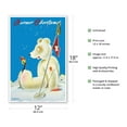 thumbnail image 2 of Bernese (Berner) Oberland Switzerland - Is Beautiful (Ist Schooon) - Vintage Ski Travel Poster by Franco Barberis c.1944 - Master Art Print (Unframed) 12in x 18in, 2 of 4