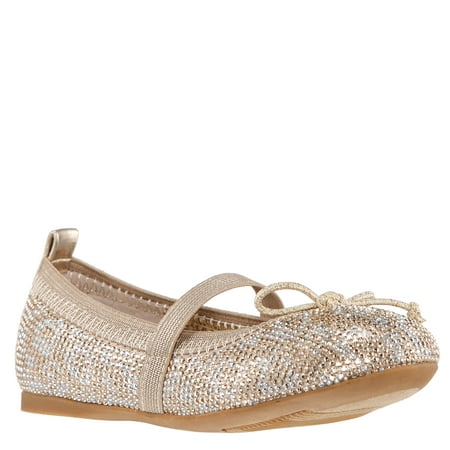 

KIDPIK Girls Leopard Shine Ballet Flat Size: 9 Toddler - 6 Youth