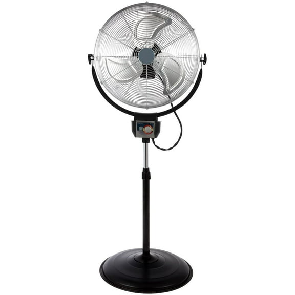Optimus 20 in. Industrial Grade Oscillating Stand Fan with Chrome Grill