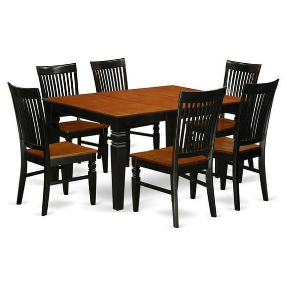 Atlin Designs 5-piece Wood Dining Set in Black/Cherry