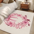 thumbnail image 4 of 3'x5' Area Rugs, Eucalyptus Flower Indoor Outdoor Area Rug for Living Room Bedroom, Pink Fruit Botanical Garden Florals Washable Bathroom Rugs Kitchen Floor Carpet Mats Home Decor Aesthetic, 4 of 8