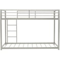 thumbnail image 4 of Harper & Bright Designs Twin Over Twin Metal Bunk Bed, Heavy Duty Low Bunk Bed with Safety Guard Rails and Ladder, 4 of 8