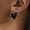 Black, variant on 18K Gold Plated Enamel Heart Huggie Hoop Earrings, Vintage Style Glossy Drip Oil Heart Drop Ear Buckles, Minimalist Luxury Atmosphere Earrings for Women