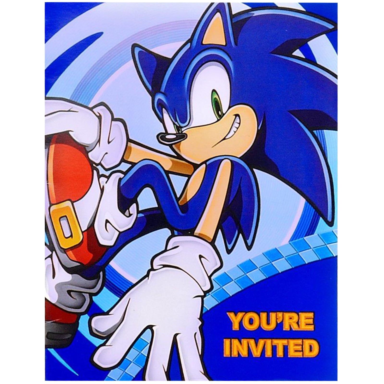 Sonic the Hedgehog birthday party supplies 16 pack invitations ...