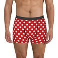 thumbnail image 2 of Goofa Red Polka Dot Printed Men's Boxer Briefs Underwear, Moisture-Wicking Underwear, Trunk,Soft and Breathable Cotton Underwear-X-Large, 2 of 9