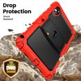 thumbnail image 4 of XYX for Lenovo Tab M11/K11 LTE 2024 Case 11 inch, 3in1 Heavy Duty Shockproof Tablet Cover with Stand, Shoulder Strap, Red, 4 of 7
