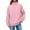 Pink, variant on Breezora Women's Printed Turtleneck Sweatshirt Long Sleeve Casual Comfort Fashion Soft Loungewear Relaxed Fit Street Style Top L Size Black
