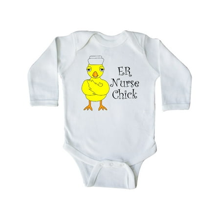 

Inktastic ER Nurse Chick Gift Baby Boy or Baby Girl Long Sleeve Bodysuit