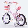 thumbnail image 7 of Royalbaby Jenny Girl's Kid's 14 In. Children's Beginner with Bicycle Training Wheels Basket , EL Pink, 7 of 7