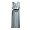 thumbnail image 4 of Women's Built In Bra Nightwear Plus Size Full Slip Dresses Nightgown Sleeveless Soft Lounge Sleepwear Nightgowns, 4 of 5