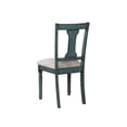 thumbnail image 5 of Home Square 2 Piece Wood Dining Side Chairs Set in Teal Blue, 5 of 6