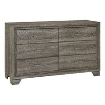 Wright 6-drawer Dresser Cabinet Brown Oak