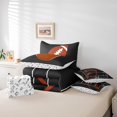 thumbnail image 4 of American Football Field Reversible Comforter Set 7 Piece Twin Size,Ball Sports Games Themed Bed Sheet Set Brown Rugby Gloves Sporting Equipment Bedding Set with Comforter,Fitted & Flat Sheet, 4 of 5