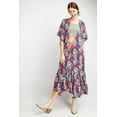 thumbnail image 2 of Rayon Challis Ruffle Bottom Maxi Open Kimono S, 2 of 4
