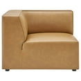 thumbnail image 3 of Modway Mingle Vegan Leather Corner Chair in Tan, 3 of 8